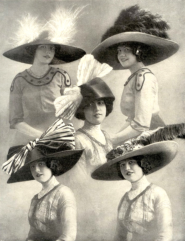 césped Acera resbalón Los sombreros femeninos de 1909 – 1910 | VESTUARIO ESCÉNICO
