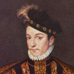 1559-60. François Clouet.   Charles IX de Francia (detalle)