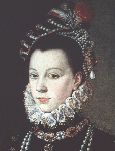 1563-65. Sofonisba Anguissola, Reina Isabel de Valois, (detalle)